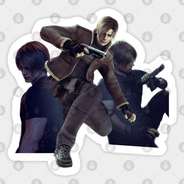 Trio Leon Kennedy resident evil without inscription Sticker by BabygirlDesign